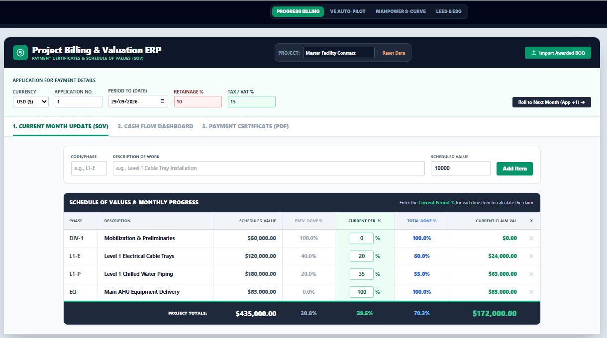 Commercial Billing ERP Preview