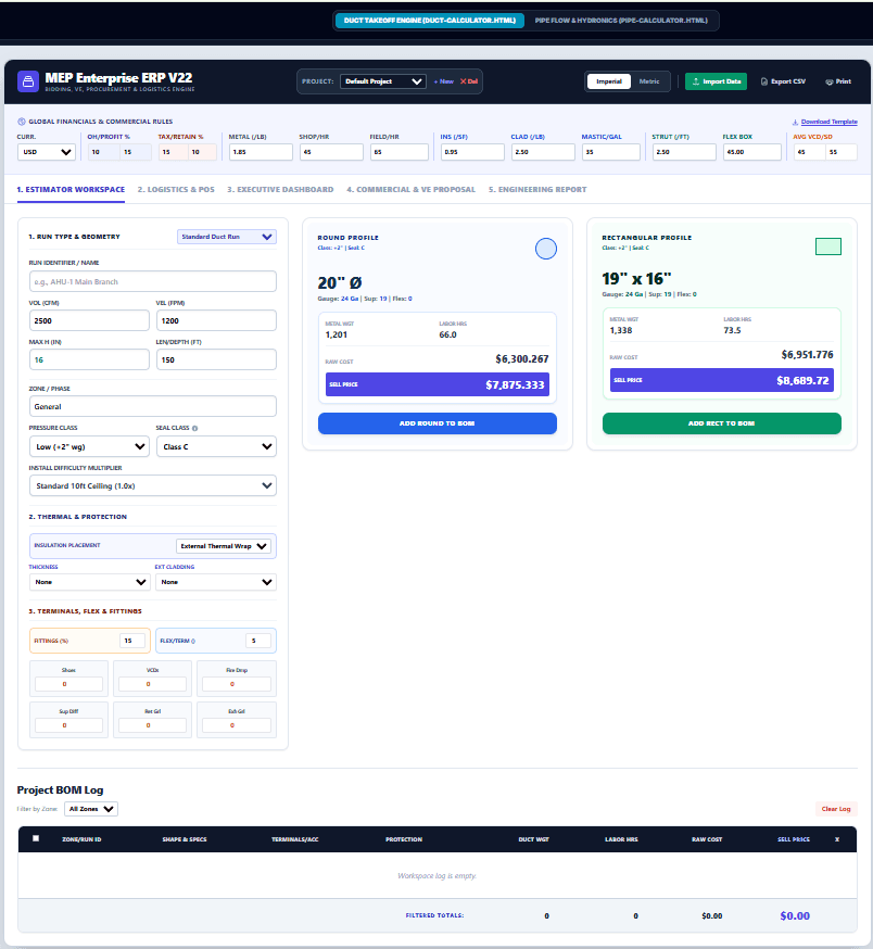 Mechanical Takeoff ERP Preview